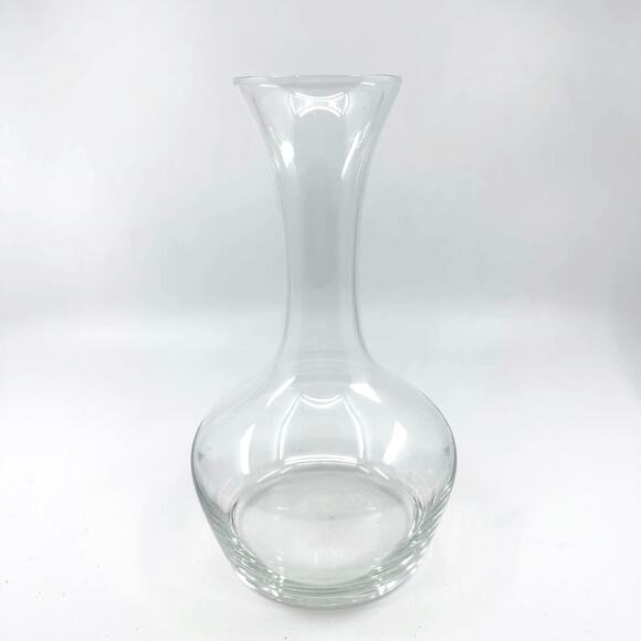 Vintage Wine Glass Decanter Modern Clear Glass Wide Bottom Narrow Neck Classic - Picture 7 of 7